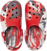 Crocs Classic Marbled Clog Kids Flame / White