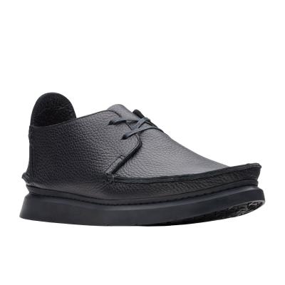 CLARKS Seven Black Leather