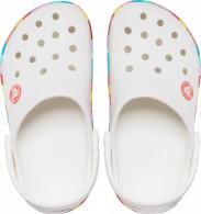 Crocs Crocband Chevron Beaded Clog Kids White