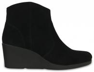 Leigh Suede Wedge Bootie Black