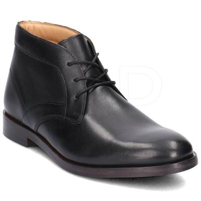 CLARKS Corfield Mid Black Leather