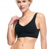 BAMBOO BASIC SEAMLESSPADDED BRA FLEUR Black