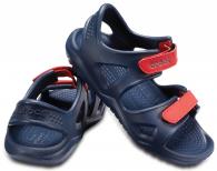 Crocs Swiftwater River Sandal Kids Navy / Flame