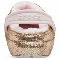  Kids’ Classic Glitter Lined Clog Gold / Barely Pink