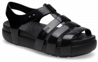 CROCS SPLASH GLOSSY FISHERMAN SANDAL  Black