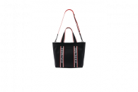 HUNTER RUBBERISED LEATHER TOTE Black